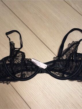 Victoria's Secret Black Lace Balconette Bra